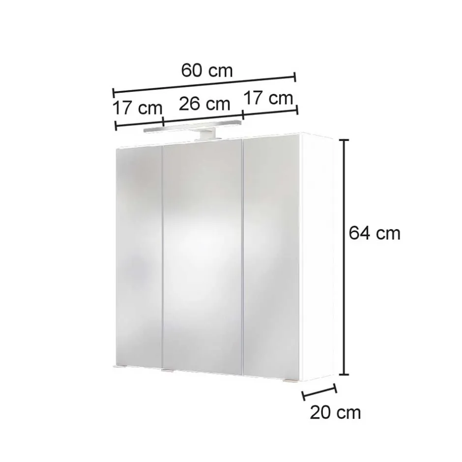 Pharao24 Lichtspiegelschrank Jalexda> Spiegelschränke|Badezimmerschränke