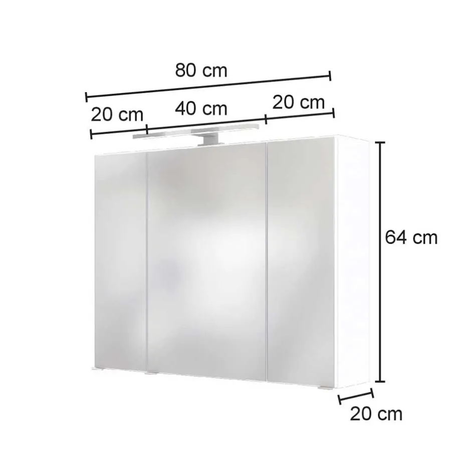Pharao24 Lichtspiegelschrank Jalexda> Spiegelschränke|Badezimmerschränke