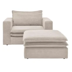 Relaxsessel*Pharao24 Loft Sessel mit Hocker Edance