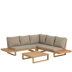 Sitzgruppen*Pharao24 Lounge Ecksofa mit Tisch Vanaea