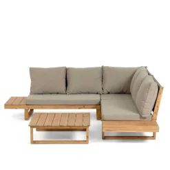Sitzgruppen*Pharao24 Lounge Ecksofa mit Tisch Vanaea