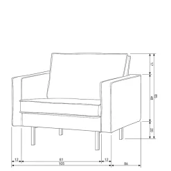 Polstermöbel|Wohnzimmer Sessel*Pharao24 Lounge Sessel Ulada