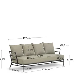 3 Sitzer Sofa*Pharao24 Lounge Sofa Athena