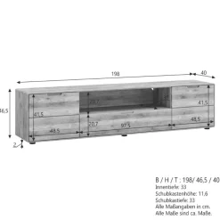 Fernsehtische|Lowboards*Pharao24 Lowboard Amra