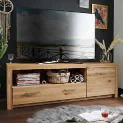 Pharao24 Lowboard Wildeiche Divrina> Massivholz Tv Möbel|Fernsehtische