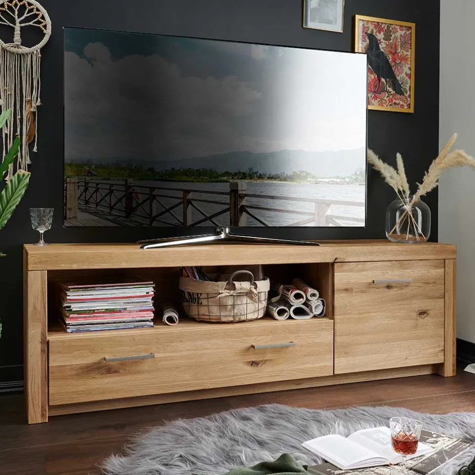 Pharao24 Lowboard Wildeiche Divrina> Massivholz Tv Möbel|Fernsehtische