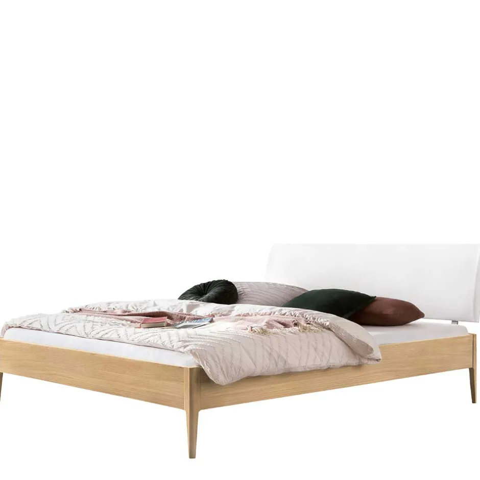 Doppelbetten|Massivholzbetten*Pharao24 Massives Bett Eiche hell Bastionos