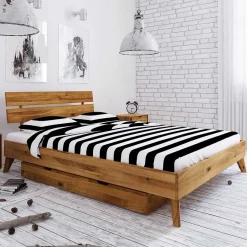 Funktionsbetten|Schubkastenbetten*Pharao24 Massives Bettrahmen Vinial