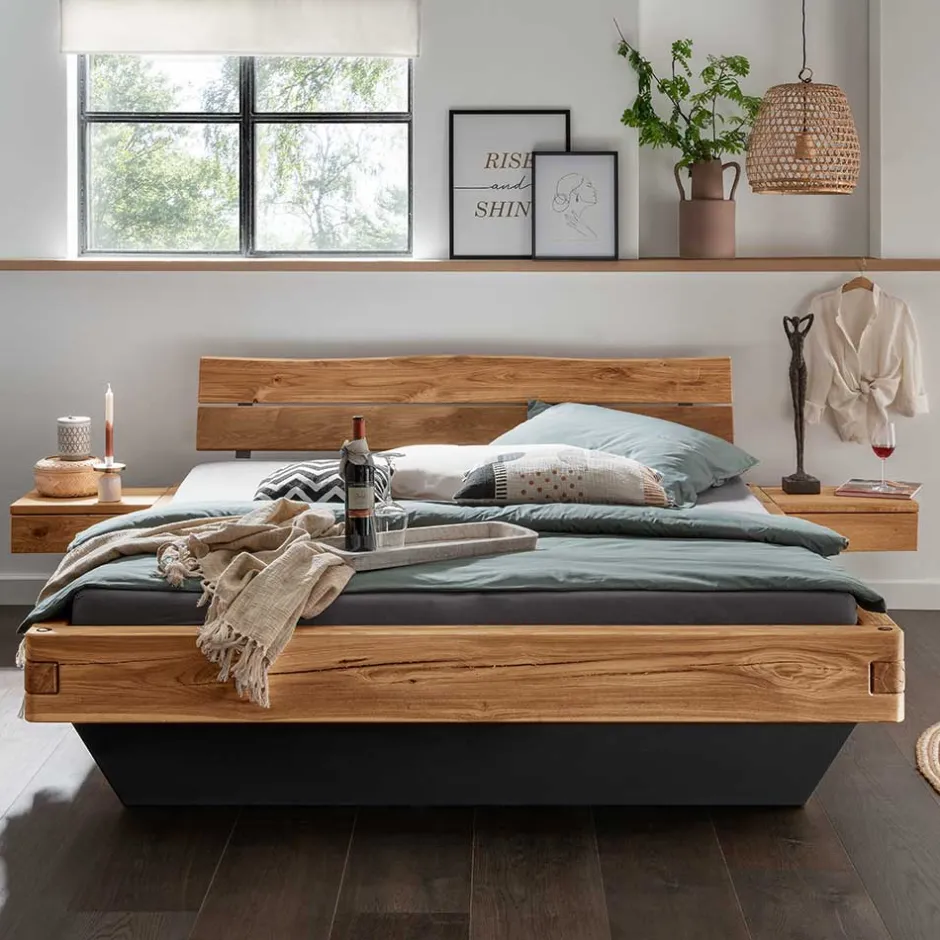 Komfortbetten|Balkenbett*Pharao24 Massivholz Bett Atela