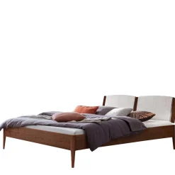 Massivholzbetten*Pharao24 Massivholz Bett Nussbaum Lactona
