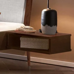 Massivholzbetten*Pharao24 Massivholz Bett Nussbaum Lactona