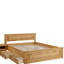 Funktionsbetten|Schubkastenbetten*Pharao24 Massivholz Bett Zvalonca