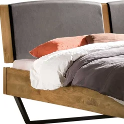 Pharao24 Massivholz Bettgestell mit Polster Etienne><noscript><img width=