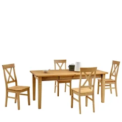 Tisch Mit Stühlen|Esszimmer Sets*Pharao24 Massivholz Essgruppe Devan