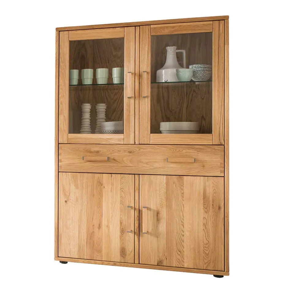 Pharao24 Massivholz Highboard Dulcian> Stauraumvitrinen|Highboards