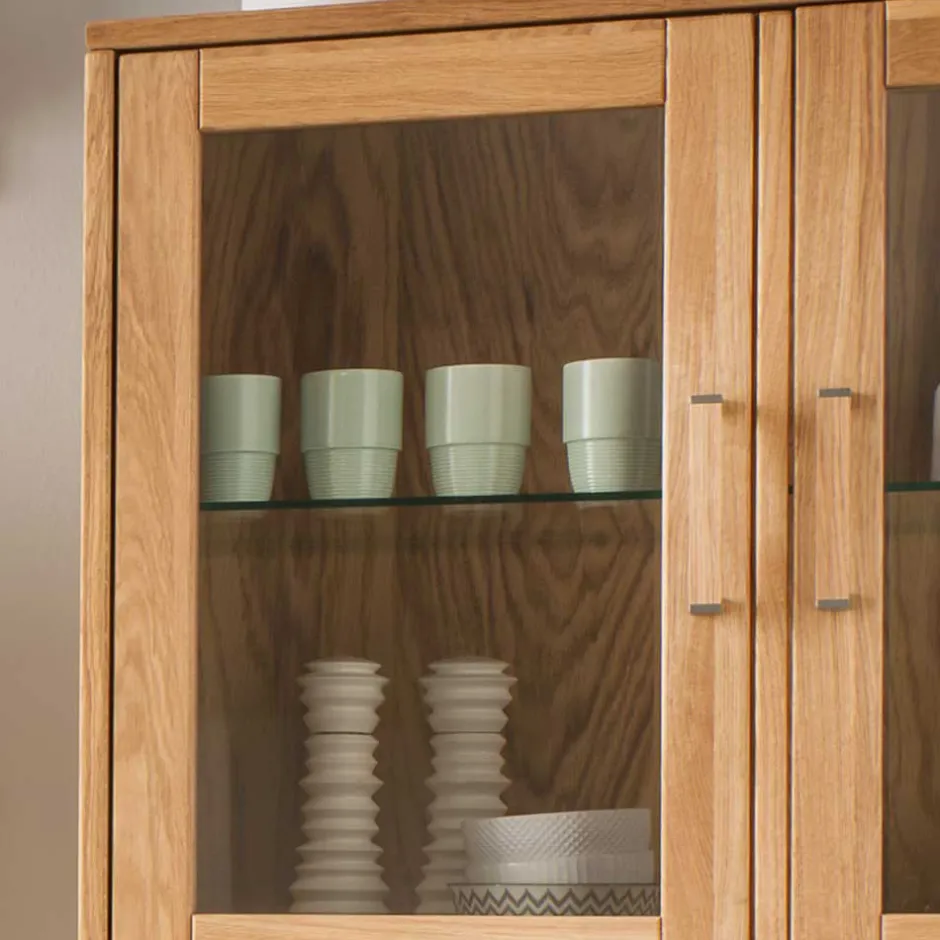 Pharao24 Massivholz Highboard Dulcian> Stauraumvitrinen|Highboards