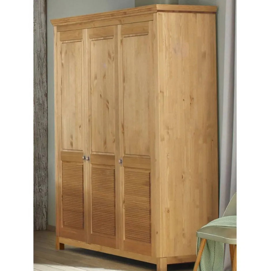 Pharao24 Massivholz Kleiderschrank Movay> Drehtürenschränke|Massivholz Kleiderschränke