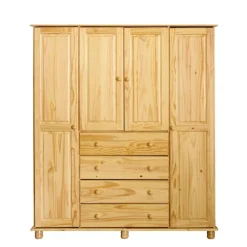 Pharao24 Massivholz Kleiderschrank Plazero> Drehtürenschränke|Massivholz Kleiderschränke