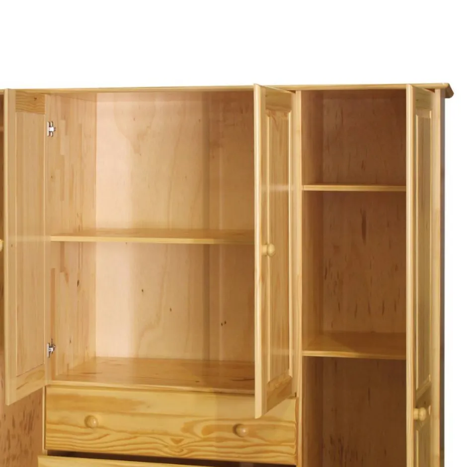 Pharao24 Massivholz Kleiderschrank Plazero> Drehtürenschränke|Massivholz Kleiderschränke