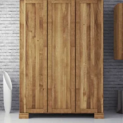 Drehtürenschränke|Massivholz Kleiderschränke*Pharao24 Massivholz Kleiderschrank Sascora