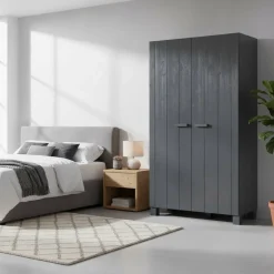 Pharao24 Massivholz Kleiderschrank Kojas> Massivholz Schränke|Drehtürenschränke