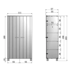 Pharao24 Massivholz Kleiderschrank Kojas><noscript><img width=
