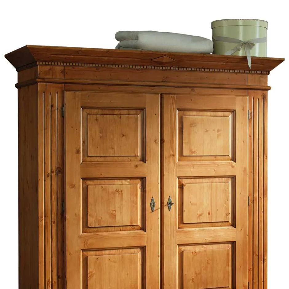 Drehtürenschränke|Massivholz Kleiderschränke*Pharao24 Massivholz Kleiderschrank Leoniara