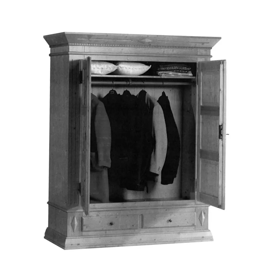 Drehtürenschränke|Massivholz Kleiderschränke*Pharao24 Massivholz Kleiderschrank Leoniara