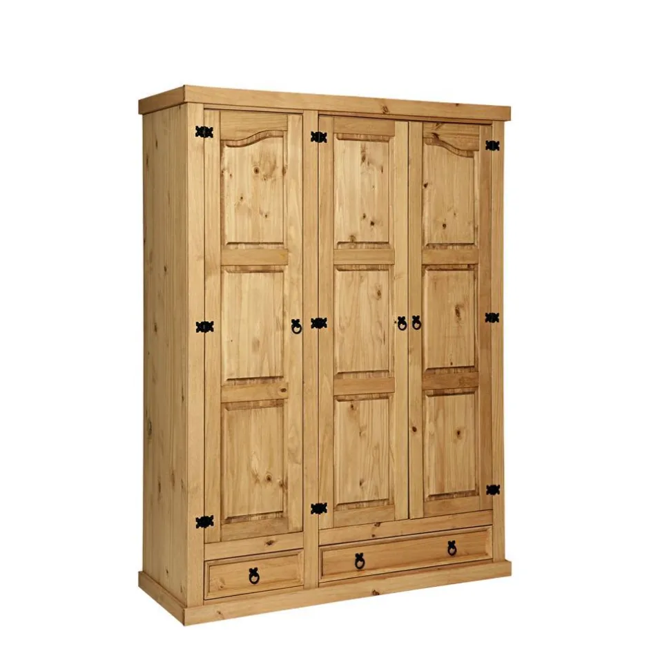 Drehtürenschränke|Massivholz Kleiderschränke*Pharao24 Massivholz Kleiderschrank Ravona