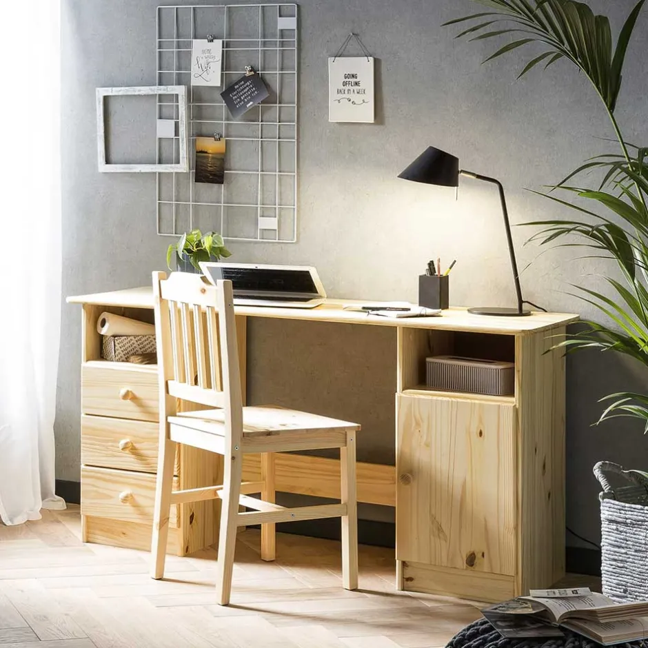 Schreibtische|Computertische*Pharao24 Massivholz Schreibtisch Stopp