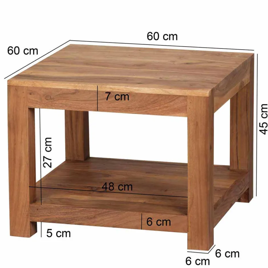 Pharao24 Massivholz Sofatisch Selvas> Beistelltische|Couchtische