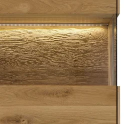 Massivholzmöbel|Vitrinenschrank*Pharao24 Massivholz Vitrine Klever