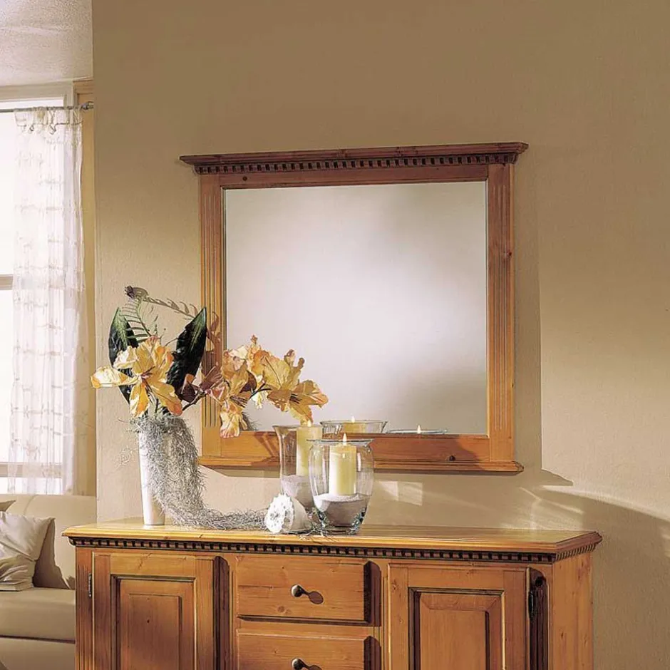 Pharao24 Massivholz Wandspiegel Virenzio> Wandspiegel|Schlafzimmerspiegel