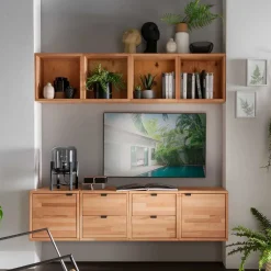 Moderne Wohnwände|Massivholz Wohnwände*Pharao24 Massivholz Wohnwand Sanuel
