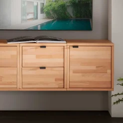 Moderne Wohnwände|Massivholz Wohnwände*Pharao24 Massivholz Wohnwand Sanuel