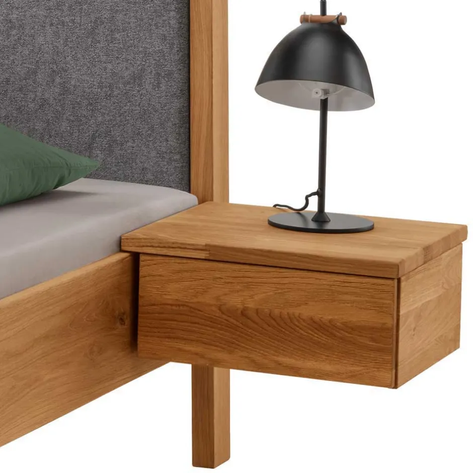 Doppelbetten|Massivholzbetten*Pharao24 Massivholzbett mit Polster Kopfteil Snoba