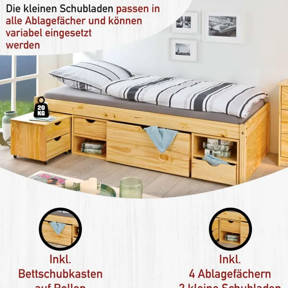 Komfortbetten|Einzelbetten*Pharao24 Massivholzbett Oliver