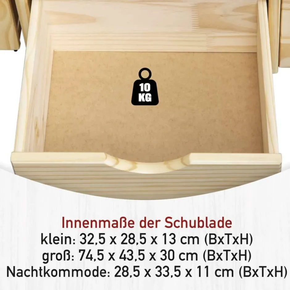 Komfortbetten|Einzelbetten*Pharao24 Massivholzbett Oliver