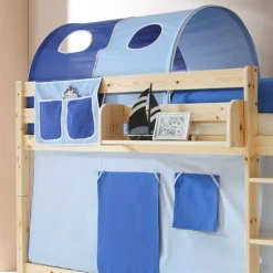 Kinderbetten|Etagenbetten*Pharao24 Massivholz-Etagenbett Sekrar