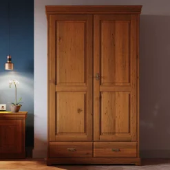 Massivholzmöbel|Drehtürenschränke*Pharao24 Massivholzkleiderschrank Rovert