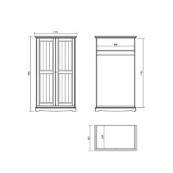 Pharao24 Massivholzkleiderschrank Vomano><noscript><img width=