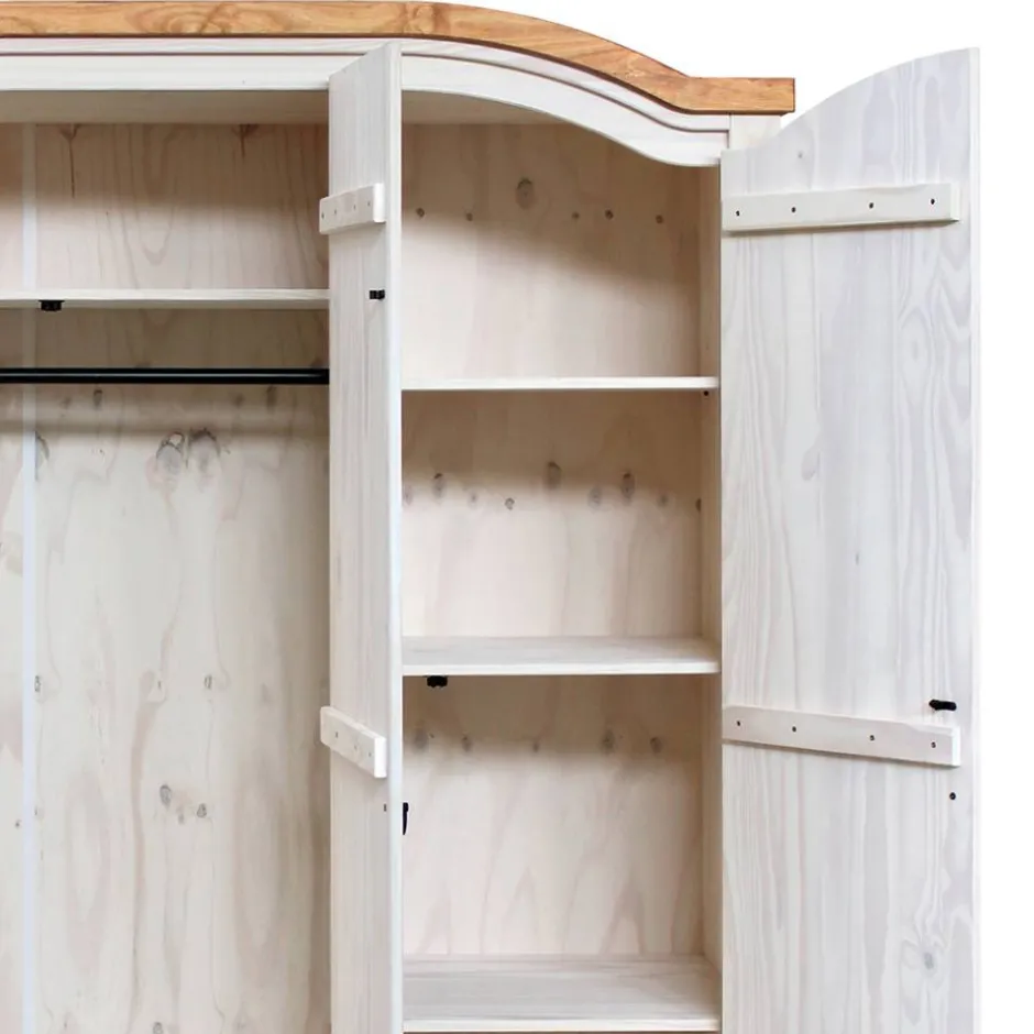 Pharao24 Massivholzkleiderschrank Blouno> Drehtürenschränke|Massivholz Kleiderschränke