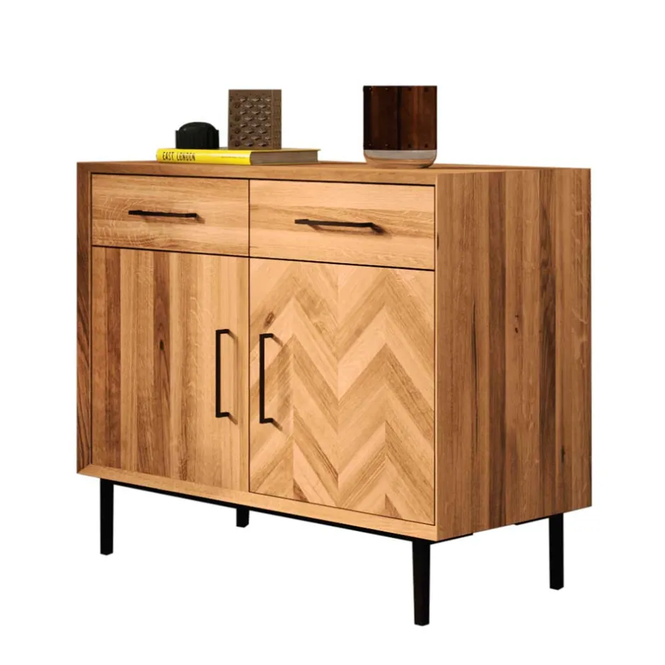 Pharao24 Massivholzkommode Wildeiche geölt Yalley> Flurkommoden