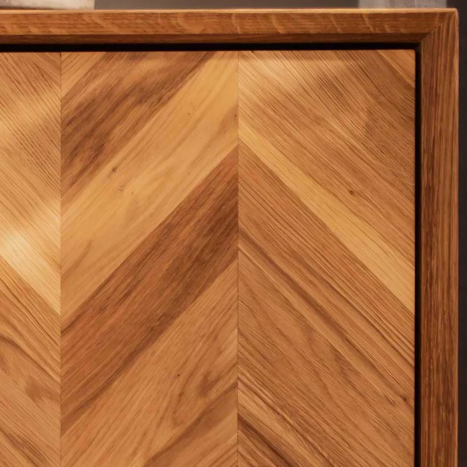 Pharao24 Massivholzkommode Wildeiche geölt Yalley> Flurkommoden