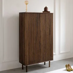 Pharao24 Massivholzschrank Albin> Vitrinenschrank|Wohnzimmervitrinen