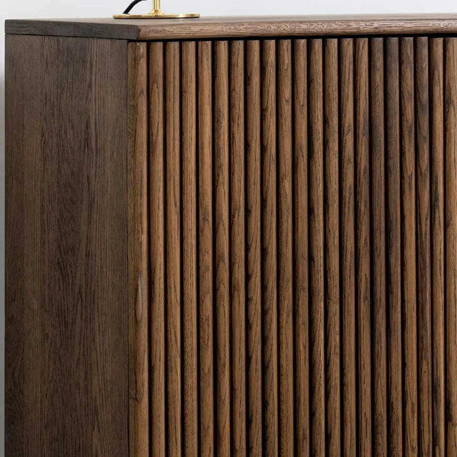 Pharao24 Massivholzschrank Albin> Vitrinenschrank|Wohnzimmervitrinen