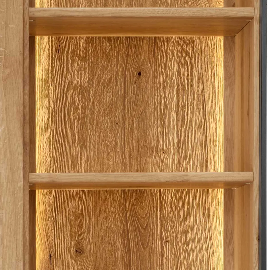 Pharao24 Massivholzschrank Despinia> Massivholzmöbel|Vitrinenschrank