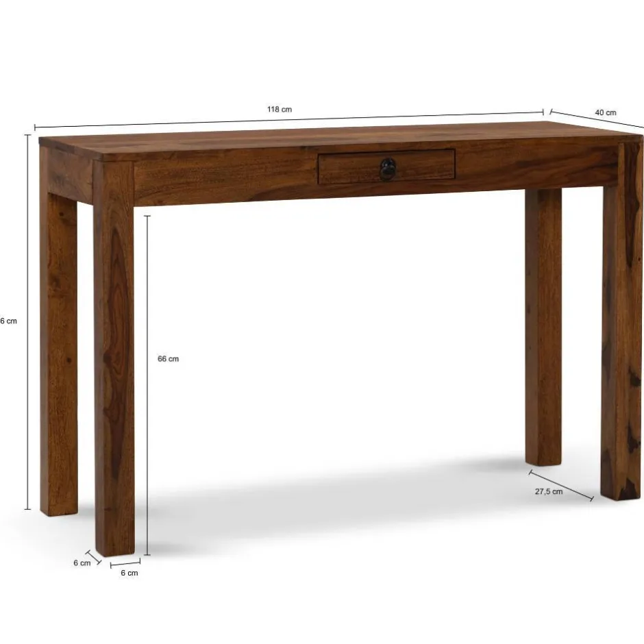Pharao24 Massivholztisch Camille> Computertische|Jugendschreibtische