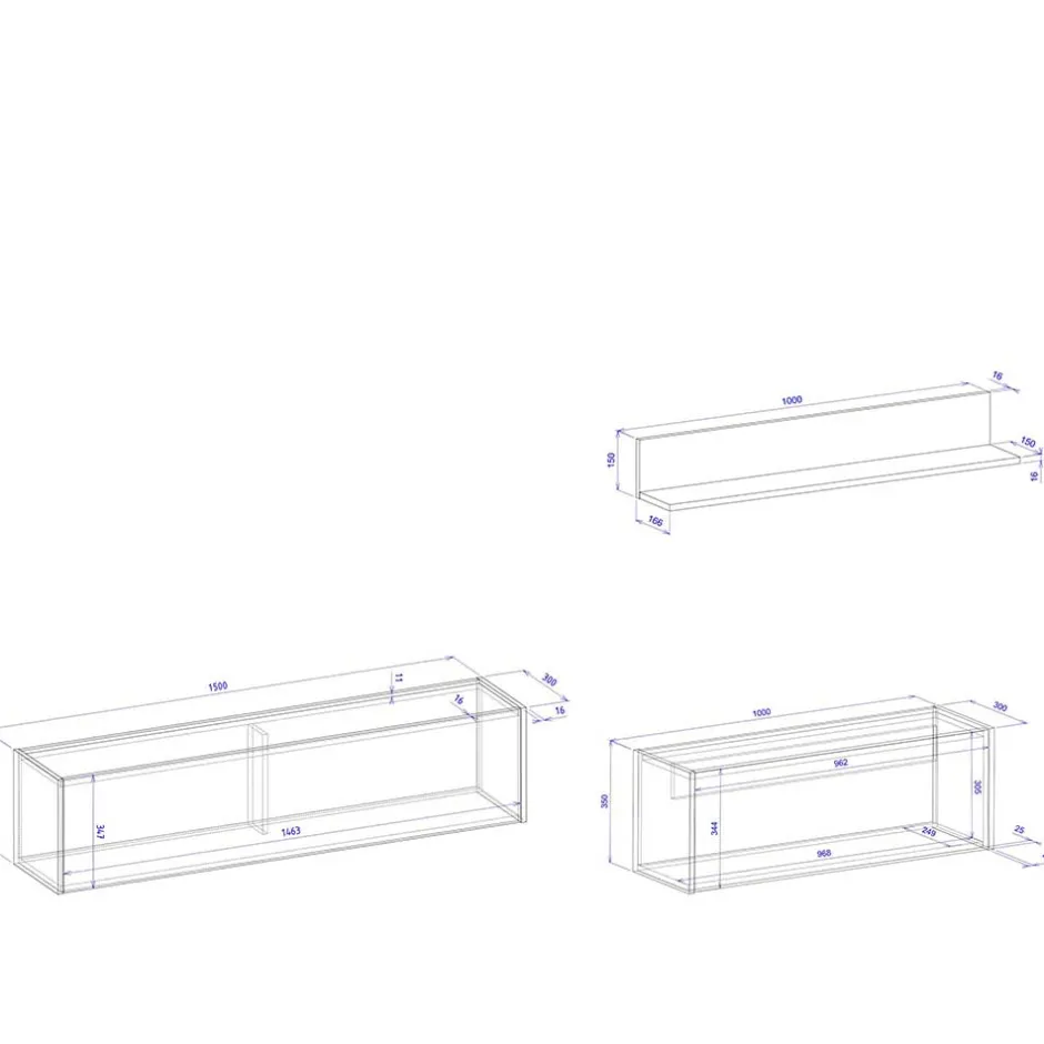 Moderne Wohnwände|Wohnwand 250 Cm*Pharao24 Möbel Wohnzimmer Uzniana