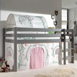 Pharao24 Mädchen Hochbett Frosic>Kinder Kinderbetten|Spielbetten